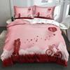 Set romántico de tres piezas de amor para el Día de San Valentín Amazon comercio exterior transfronterizo funda de edredón con impresión digital 3D funda de almohada ropa de cama