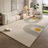 Alfombra de Sala de Estar Estilo Crema, Manta de Lujo Ligero y de Gama Alta para Sofá y Mesa de Café, Felpudo Antideslizante para el Hogar, Manta de Mesita de Noche para Dormitorio
