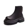 Botines de Suela Gruesa de Venta Caliente para Mujer 2026 Otoño/Invierno Nueva Llegada Botas de Caña Ancha Estilo Británico Otoño/Invierno Botas Martin con Felpa para Mujer