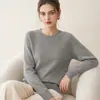 Suéter de tricô de lã, estilo casual, gola redonda, mangas raglan, sem costura, peça única, para mulheres, na cor off-white, corte solto, manga longa, estilo pullover