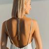 Novo Produto Transfronteiriço Corrente de Costas com Strass e Borla Longa Moda Europeia e Americana Festa Festa Colar Acessórios Femininos Colar