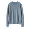Suéter Feminino 100% Caxemira Pura Gola Redonda Cor Lisa Casual Quente Elegante Estilo Commuter Tricotado Outono e Inverno Suéter Básico de Caxemira