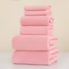 Juego de Toallas de Flores Europeas Tejido de Urdimbre Toalla de Terciopelo Coral Fabricante Venta al por Mayor Hogar Uso Diario Suave Absorbente Cálida Toalla de Terciopelo Toalla de Baño
