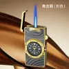 Encendedor Creativo de Reloj de Cuarzo, Encendedor Funcional Recargable de Llama Azul Directa, Encendedor de Cigarrillos, Encendedor a Prueba de Viento para Exteriores