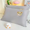 Funda de almohada infantil bordada de toalla de algodón 30X50 Algodón puro Funda de almohada para bebé individual 40X60 Funda de protector de almohada para estudiante