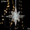 Decoraciones Navideñas Transfronterizas, Colgantes Acrílicos con Lentejuelas, Colgantes Transparentes de Copo de Nieve, Accesorios de Decoración para Escena de Árbol de Navidad