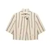 Blazer a rayas corto casual holgado para mujer, nuevo de primavera 2026, transfronterizo AliExpress 7005786