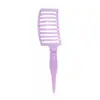 Peine curvado grande y esponjoso para peluquería de venta caliente transfronteriza, peine con cola puntiaguda para separar el cabello, peine de costilla con huecos, resistente a altas temperaturas, para peinar