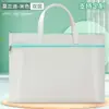 Bolsa de Arquivo Portátil de Camada Dupla A4 Tecido Oxford Zíper à Prova d'Água Grande Capacidade Bolsa para Transportar Livros de Estudantes Bolsa de Armazenamento de Materiais
