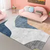 Atacado transfronteiriço de tapetes modernos e minimalistas para sala de estar, tapetes de área grande para sofá e mesa de centro, tapetes de veludo cristalino resistentes a manchas e fáceis de limpar