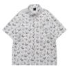 Camisa de Manga Corta Floral con Borlas de Mariposa para Celebridad en Vivo de TikTok Hombres y Mujeres Holgada Moda Tendencia