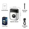 Barbeador Elétrico Masculino Amazon Transfronteiriço, Mini Barbeador Portátil Doméstico, Aparador de Barba à Prova d'Água com Display Digital