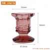Suministro Directo Transfronterizo Sencillo Europeo de Vidrio Portavelas Base de Cera de Varilla para el Hogar Portavelas Romántico de Cristal