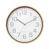 Relógio Digital Grande Silencioso de 28cm com Segundos de Varredura Pontual, Relógio de Parede com Textura de Madeira, Relógio Redondo Elegante e Simples para Casa, Relógio de Quartzo