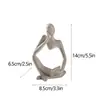 Estatueta de Pensador Escavada Cuidadosamente Selecionada para Leitura e Reflexão, Ornamento de Mesa Ecológico de Resina para Múltiplos Cenários, Estético para Contemplação
