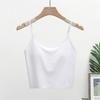 Chaleco con Almohadilla de Pecho Ice Ribbon para Mujer Verano Sin Costuras Ombligo Sexy Sin Tirantes Ropa Interior