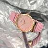 Reloj de cuarzo para mujer, nuevo reloj de estudiante, con banda elástica perezosa popular transfronteriza y lazo literal con números completos