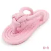 Nuevas zapatillas tejidas de colores, zapatos para aliviar el aburrimiento, resistentes a la masticación, juguete de cuerda de algodón para la dentición, juguete para exteriores para mascotas y perros