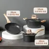 Atacado Transfronteiriço Potes Britânicos, Potes Antiaderentes de Pedra de Arroz Medicinal, Fogões de Indução, Fogões a Gás, Frigideiras, Panelas de Sopa, Conjuntos de Panelas de Leite