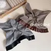 Pañuelo Cuadrado Plisado de Espiga Estilo Coreano Scrunchie de Moda para Mujeres Coleta Atadura de Cabello Moño Banda para el Cabello Elegante