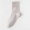 Calcetines Sueltos para Hombre, Calcetines Finos de Algodón, Transpirables, No Aprietan, Talla Grande, Sueltos, Calcetines de Media Pantorrilla sin Costuras para Primavera y Verano
