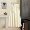 Garantia de Qualidade Veludo Novo Estilo Chinês Primavera e Outono Clássico Elegante Pingente de Borla Feminino Saia Midi Fluida Estilo Étnico