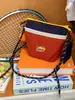 Bolso bandolera bordado de bloques de color estilo japonés, lleno de energía, inspirado en lo vintage, perfecto para estudiantes, vacaciones, compras y salidas casuales