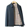 Ropa de hombre de calidad para dropshipping chaqueta con cuello para hombre 100% algodón puro con forro de cuadros pequeños [stock disponible a largo plazo]