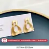 Pendientes Largos Colgantes Redondos Plisados Huecos de Aguja de Plata Moda Exagerada Europea y Americana Pendientes de Personalidad Pendientes Ligeros de Lujo de Gama Alta para Mujer