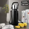 Copo Térmico Temperado, Copo de Água Portátil, Unissex, com Tampa, Antichoque, Copo com Filtro para Chá, Aço Inoxidável 316