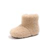 Botas de Nieve para Niñas Invierno 2025 Nuevos Zapatos Peludos Botines Cortos con Forro Polar Cálidas Algodón Niñita Bebé Botas de Algodón
