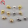 Colgante Redondo Esférico de Cobre Chapado en Oro de 18 Quilates con Cadena de Cola de Gota Colgante Accesorios para Joyería Hecha a Mano DIY