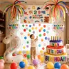 Montaje de Escena de Cumpleaños Decoraciones con Globos para Niña de 2 Años, Ambiente de Fiesta Ceremonial, Accesorios para Fotos para Niño de 3 Años