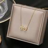 Colar K-Style da Nova Série Smart Aço Titânio Moda Feminina Coração Batendo Popular Corrente Clavicular Nicho Colar de Diamantes