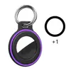 Adecuado para funda protectora de Apple Airtag, dispositivo anti-pérdida de Apple, carcasa dura de dos colores, hebilla giratoria, funda protectora Airtag2