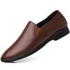Sapatos Casuais de Couro Masculinos Sapatos Sociais de Couro Estilo Coreano Masculinos Sapatos Mocassim Tendência Sola Macia Calçados Slip-on Masculinos para Jovens