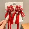 Pinza para el pelo de niña pequeña León Danzante Hanfu Borla Año Nuevo Accesorio para el pelo Peluca Princesa Lazo Adorno para el pelo Pinza para el pelo de niños