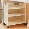 Estantería para debajo del escritorio, soporte vertical de múltiples niveles para libros, caja de almacenamiento de libros, estante de almacenamiento para debajo del escritorio, organizador de archivos A4 para estación de trabajo