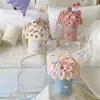 Moderna Piel Esmerilada Tacto Suave Cubo Abrazo Cubo de Flores Materiales para Ramo Tubo de Flor Blanca Arreglo Floral Wholesale Caja de Regalo Floral