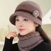 Moda de invierno gorro de lana grueso y cálido con forro polar para ancianos para mujeres, mamá, sombrero para mediana edad y ancianos