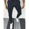 Pantalones Casuales de Lápiz a Cuadros para Hombre, Invierno Nuevo, Amazon