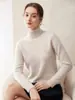 ¡Simple y de Alta Gama! Estilo Otoño/Invierno Suéter Elegante de Cachemira para Mujer Versátil de Cuello Alto Holgado Suéter de Cachemira para Mujer