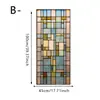 Película Eletrostática Fosca Colorida Geométrica Retro Transparente Opaca Deslumbrante Luz e Sombra Adesivo Decorativo para Janela de Casa Transfronteiriço