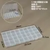 Caixa de armazenamento de plástico com grade para mesa 10 15 24 grades botão transparente acessórios de pesca joias cosméticos caixa de embalagem