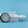 Botella dispensadora de crema PET esmerilado de 80 ml, tarro de boca ancha para crema facial, se puede serigrafiar con logo, botella vacía para cosméticos transfronterizos
