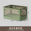 Caixa de Armazenamento Dobrável para Roupas e Colchas, Caixa de Armazenamento Plástica Transparente Doméstica com Rodas, Caixa de Armazenamento de Brinquedos e Lanches com Cinco Portas