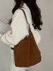 Bolso Cubo de Ante Modelo Nuevo 2026 Estilo Casual Bolso de Hombro de Piel de Vaca Mate Gran Capacidad Bolso Cruzado Vintage para Mujer