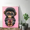 Nuevo cuadro de diamantes 5D animal orangután leyendo diy completo de diamantes pintura decorativa Amazon transfronterizo suministro fabricantes al por mayor