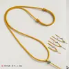 Cuerda para Colgante de Escama de Dragón para el Festival del Bote del Dragón Cuerda de Collar Trenzada Hecha a Mano Estilo Grueso Simple Cuerda para Colgar en el Cuello Cuerda Trenzada