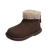 Botas Birkenstock Retro Francesas Ins Otoño e Invierno 2026 Nuevo Estilo Coreano Botines Cortos de Terciopelo para Niñas Zapatos de Algodón Peludos para Niños